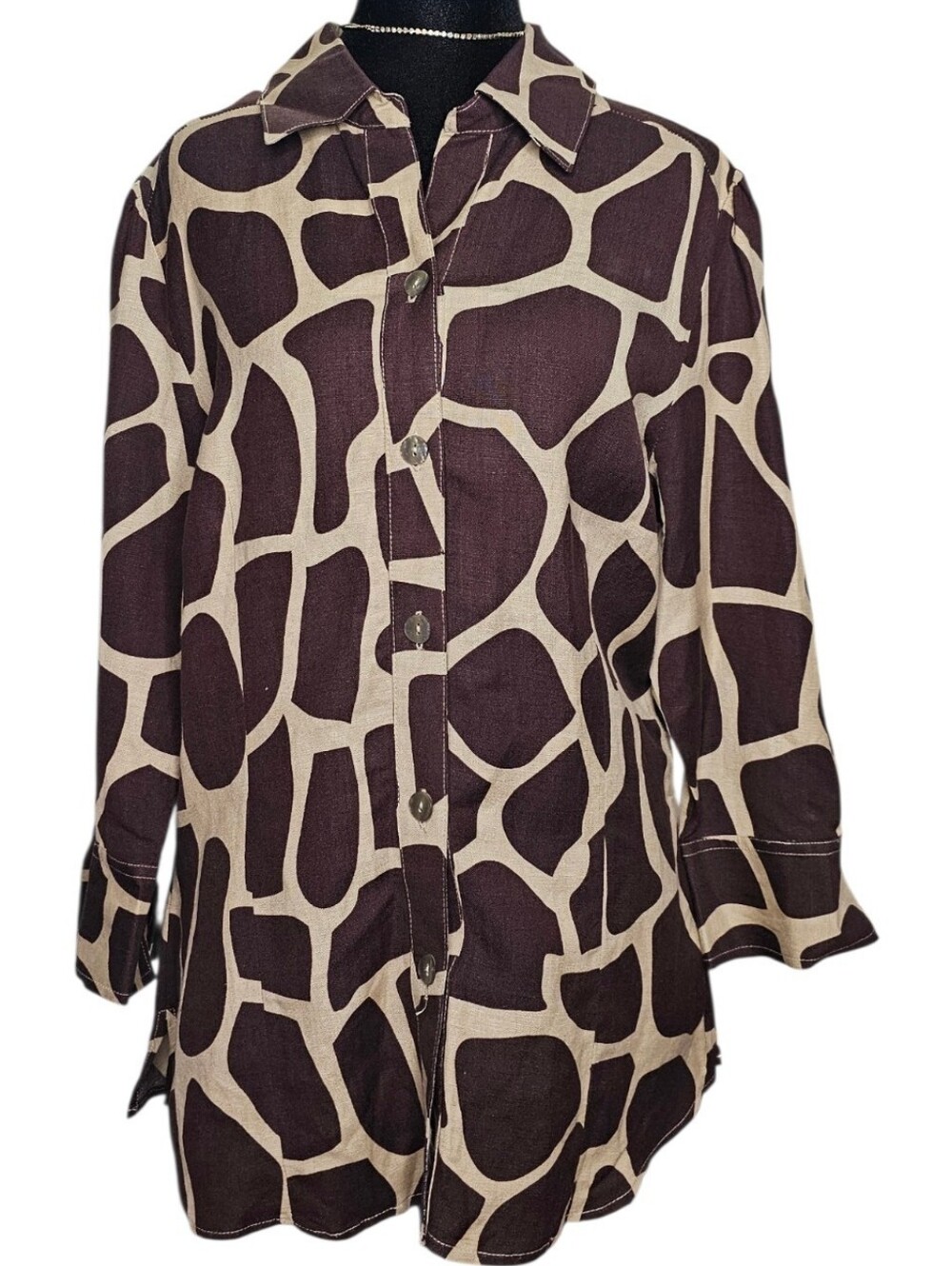 East 5th Brown and Cream Button Down Shirt